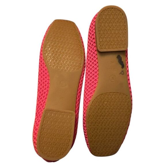 Square-Toe V-Cut Flats (Margot 3.0), WHITE LACE embroidery  Vivaia Margot Mesh Square Toe V-cut Mesh Flats Pitaya Mesh Sz 40